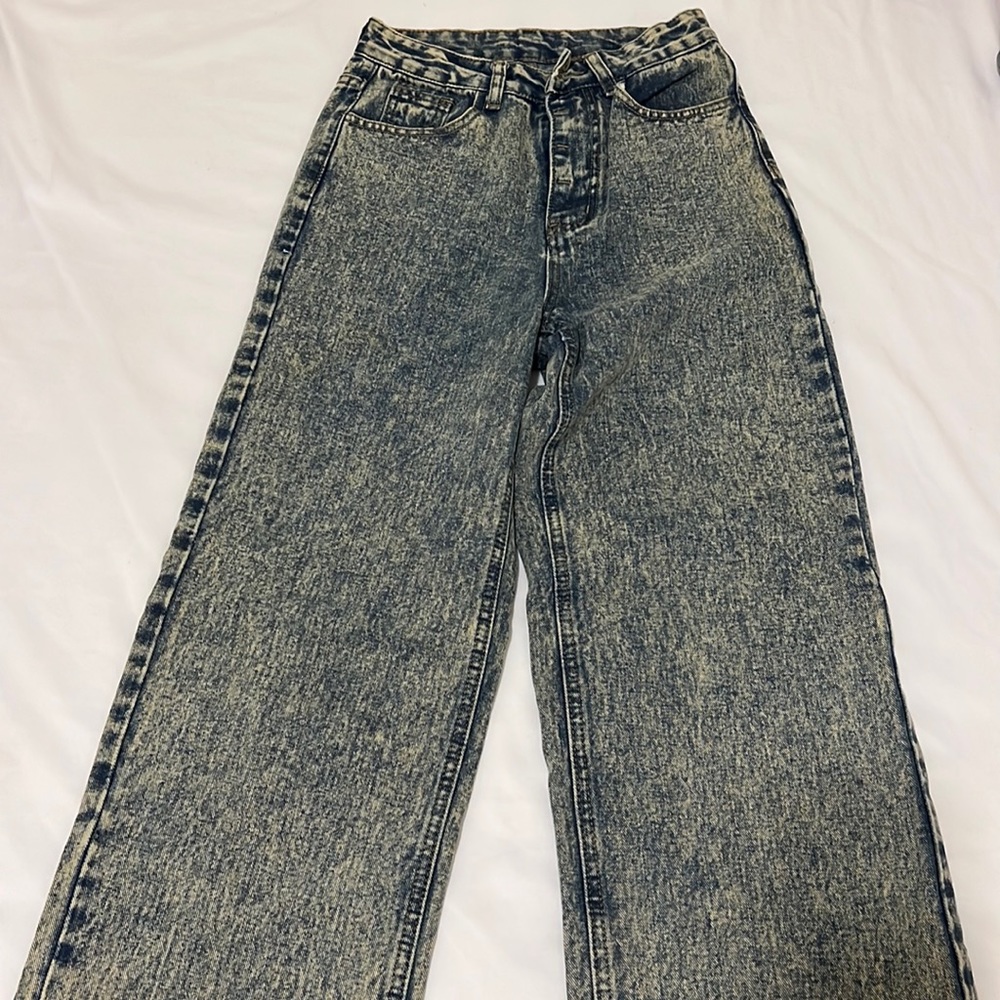 High waist straight jeans